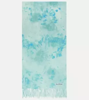 Шерстяной шарф Acne Studios, синий
