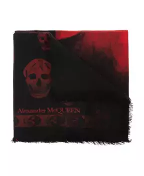 Шерстяной шарф Alexander Mcqueen, черный