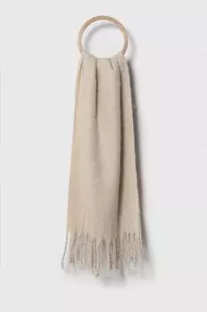 Шерстяной шарф Answear Lab, бежевый