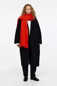 Шерстяной шарф Arket, красный