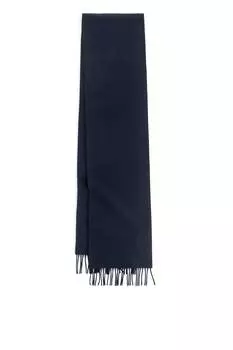 Шерстяной шарф Arket, синий