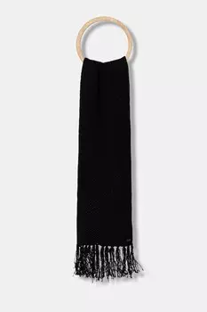 Шерстяной шарф Armani Exchange, черный