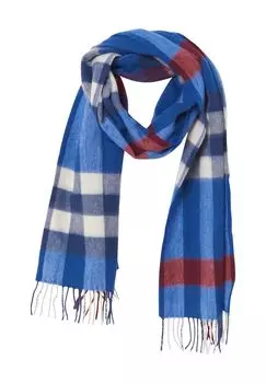 Шерстяной шарф, бахрома, мужской Dunmore, цвет Royal