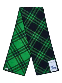 Шерстяной шарф Burberry, зеленый