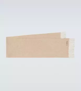 Шерстяной шарф Canada с бахромой Acne Studios, нейтральный