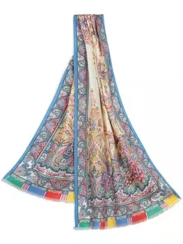 Шерстяной шарф ETRO, синий