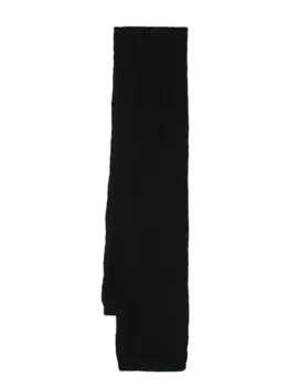 Шерстяной шарф фактурной вязки Sunspel, синий