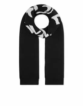 Шерстяной шарф Gothic Plein Philipp Plein, черный