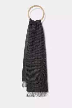 Шерстяной шарф Hackett London, серый