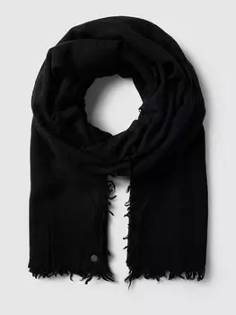 Шерстяной шарф из чистой новой шерсти Fraas, черный