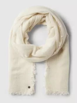 Шерстяной шарф из чистой новой шерсти Fraas, молочный