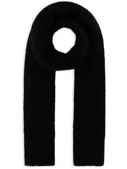 Шерстяной шарф Jil Sander, черный