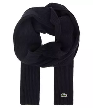 Шерстяной шарф Lacoste, синий