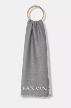 Шерстяной шарф Lanvin, серый
