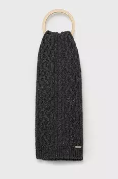 Шерстяной шарф Lauren Ralph Lauren, серый