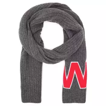 Шерстяной шарф Max Mara, серый