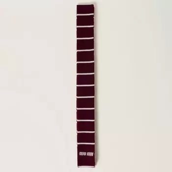 Шерстяной шарф Miu Miu, бордовый