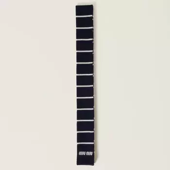 Шерстяной шарф Miu Miu, синий