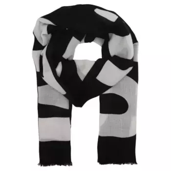 Шерстяной шарф Moschino, черный