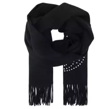 Шерстяной шарф Moschino, черный