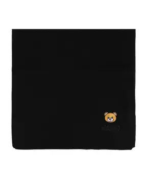 Шерстяной шарф Moschino, черный