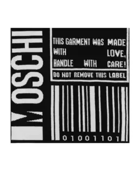 Шерстяной шарф Moschino, черный