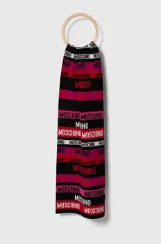 Шерстяной шарф Moschino, фиолетовый