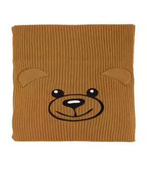 Шерстяной шарф Moschino, коричневый