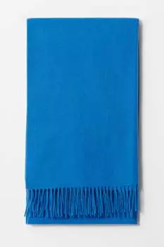 Шерстяной шарф-одеяло с бахромой & Other Stories, голубой