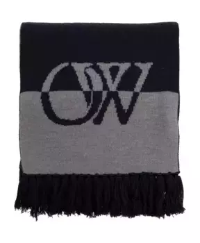 Шерстяной шарф Off White, серый