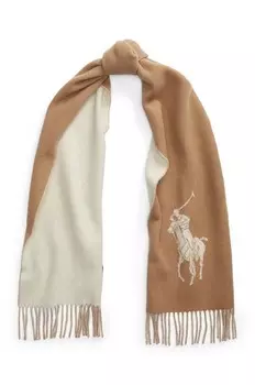 Шерстяной шарф Polo Ralph Lauren, бежевый