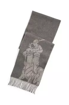 Шерстяной шарф Polo Ralph Lauren, серый