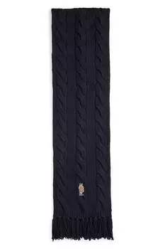 Шерстяной шарф Polo Ralph Lauren, темно-синий