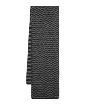 Шерстяной шарф R 220см х 40см Missoni, черный