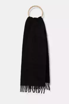 Шерстяной шарф Руслан Багинский RUSLAN BAGINSKIY, черный