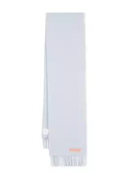 Шерстяной шарф с бахромой Acne Studios, синий