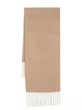 Шерстяной шарф с бахромой By Malene Birger, коричневый
