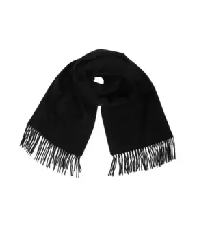 Шерстяной шарф с бахромой Les Deux, черный