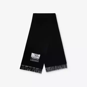 Шерстяной шарф с бахромой от Nuria Vivienne Westwood, черный