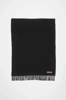 Шерстяной шарф с бахромой - оверсайз Acne Studios, черный