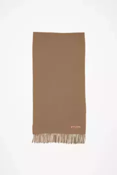 Шерстяной шарф с бахромой – узкий Acne Studios, Caramel brown