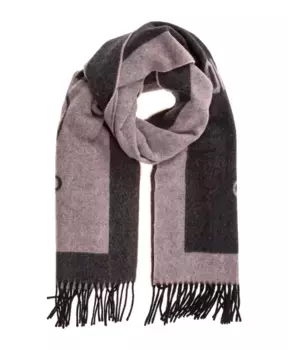 Шерстяной шарф с двойным вопросительным знаком Moschino, розовый