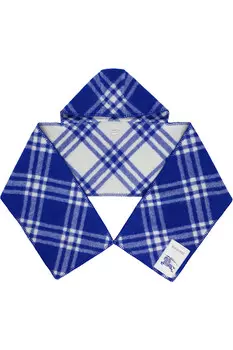 Шерстяной шарф с капюшоном Burberry, синий
