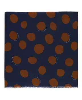 Шерстяной шарф с контрастным узором Altea, синий