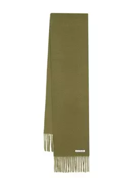 Шерстяной шарф с логотипом Acne Studios, зеленый