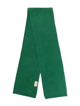 Шерстяной шарф с логотипом GG Gucci Kids, зеленый