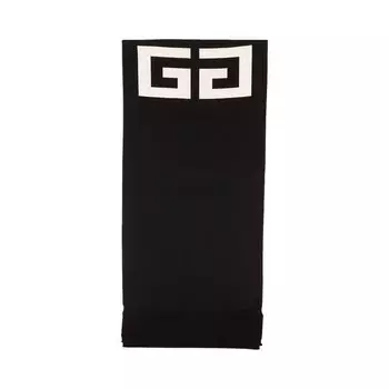 Шерстяной шарф с логотипом Givenchy 4G, цвет Черный/Белый