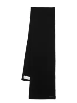 Шерстяной шарф с логотипом VERSACE, черный