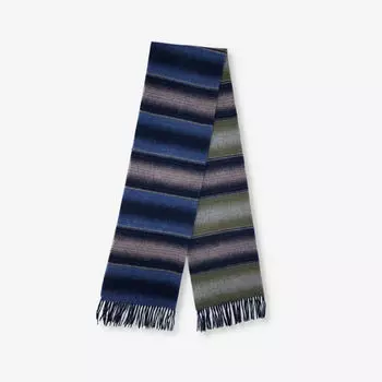 Шерстяной шарф с полосками деграде Paul Smith, синий