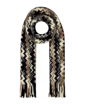 Шерстяной шарф с вышивкой 190см х 30см Missoni, мультиколор